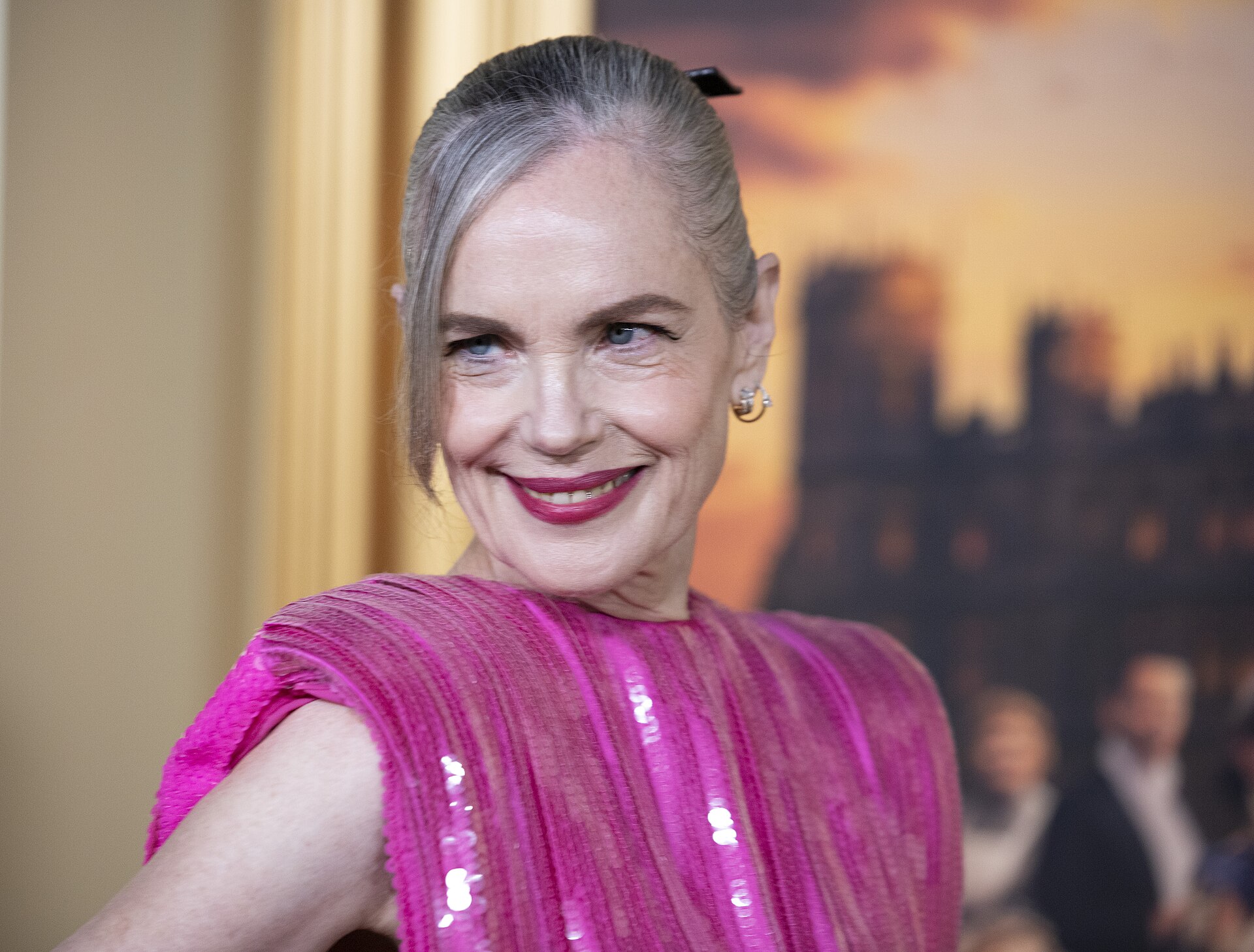 Elizabeth McGovern at September 2025 Downton Abbey: The Grand Finale Premiere in New York.