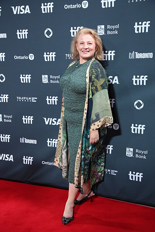 Elizabeth Saunders, actor, at the 2024 Toronto International Film Festival (TIFF) for the movie The Shrouds.