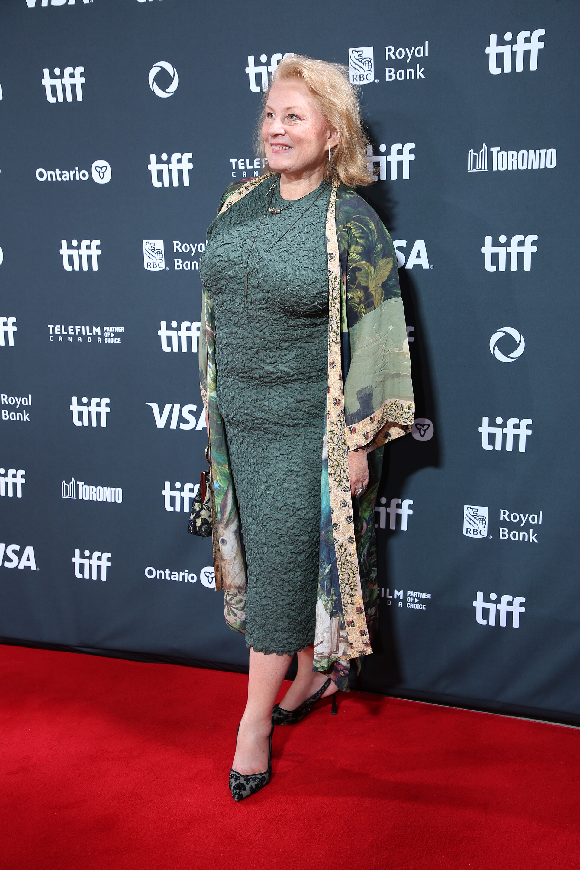 Elizabeth Saunders, actor, at the 2024 Toronto International Film Festival (TIFF) for the movie The Shrouds.