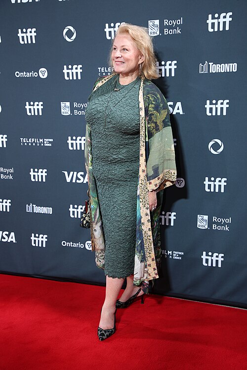 Elizabeth Saunders, actor, at the 2024 Toronto International Film Festival (TIFF) for the movie The Shrouds.