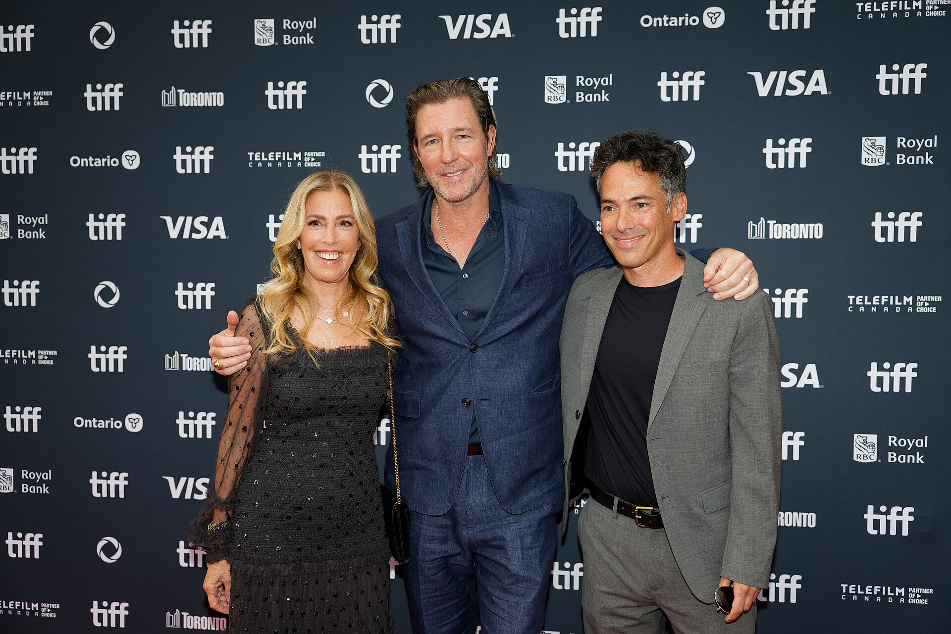 Ellen H. Schwartz, Edward Burns, and Aaron Lubin at the 2024 Toronto International Film Festival (TIFF) for the movie Millers In Marriage.