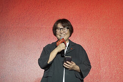 Ellen Y.D. Kim, market director of the Asian Contents & Film Markets, at APM Awards at 2025 Busan International Film Festival