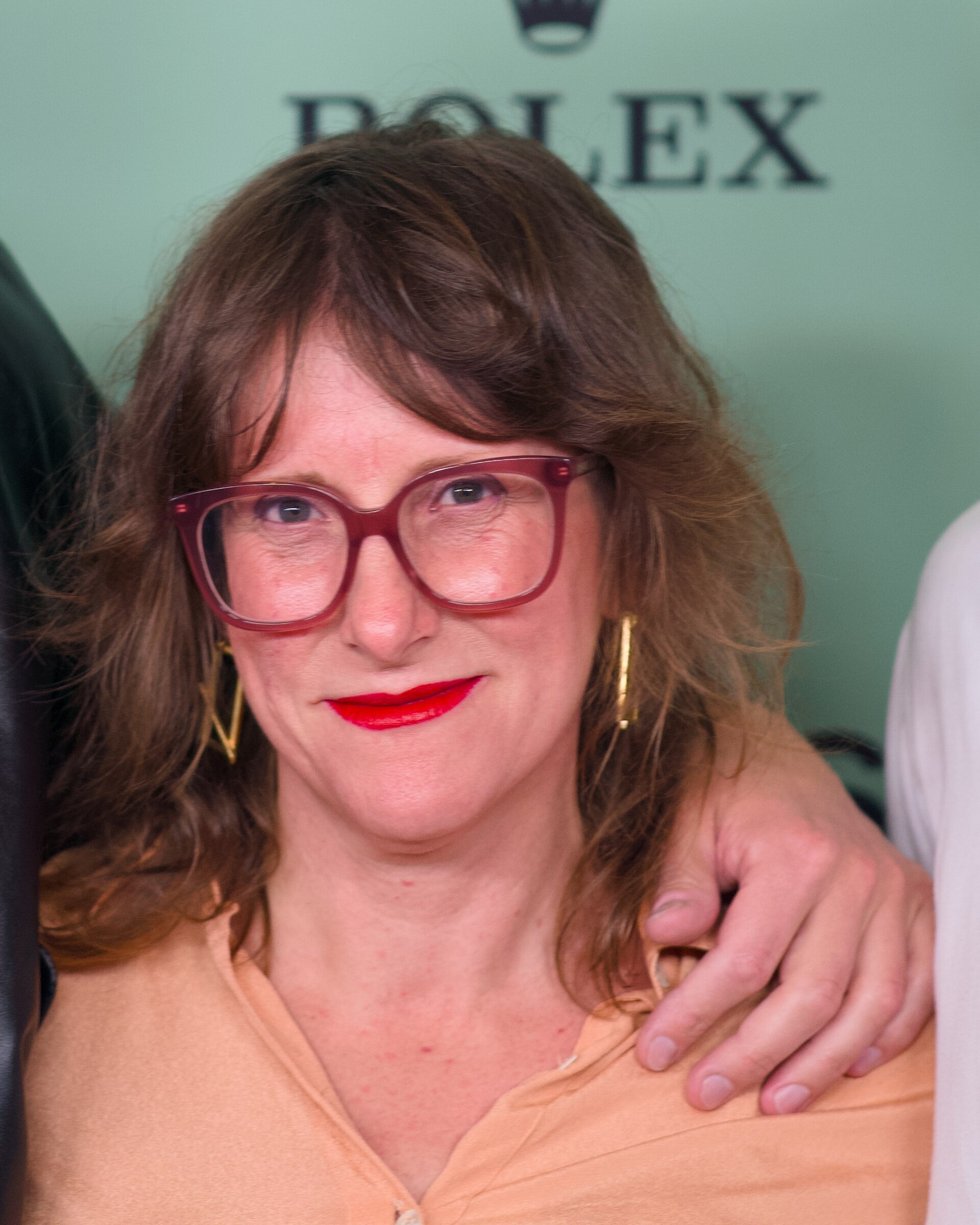 Alexander Skarsgård, actor, Harry Lighton, director, and Emma Norton, producer, at the 63rd New York Film Festival in 2025 for the film Pillion