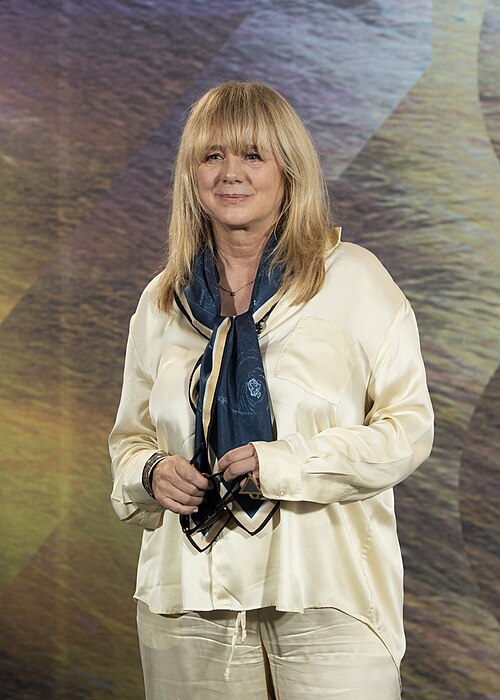 Actress Emma Suárez at the Locarno Film Festival in Locarno at the photocall for The Birthday Party