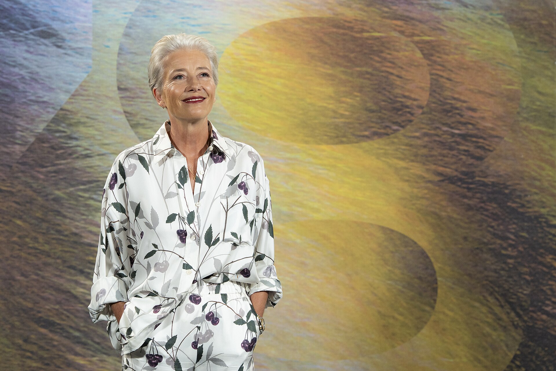 Actress Emma Thompson at the 78th Locarno Film Festival photocall for Dead of Winter