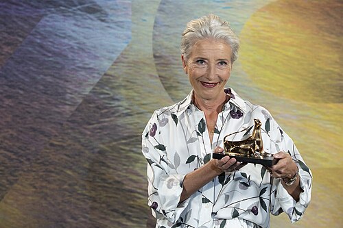 Actress Emma Thompson at the 78th Locarno Film Festival photocall for Dead of Winter