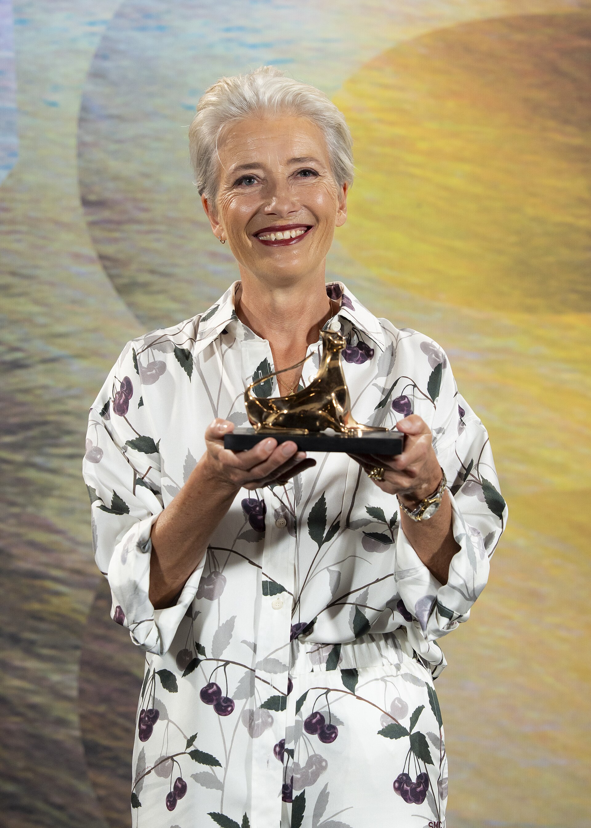 Actress Emma Thompson at the 78th Locarno Film Festival photocall for Dead of Winter