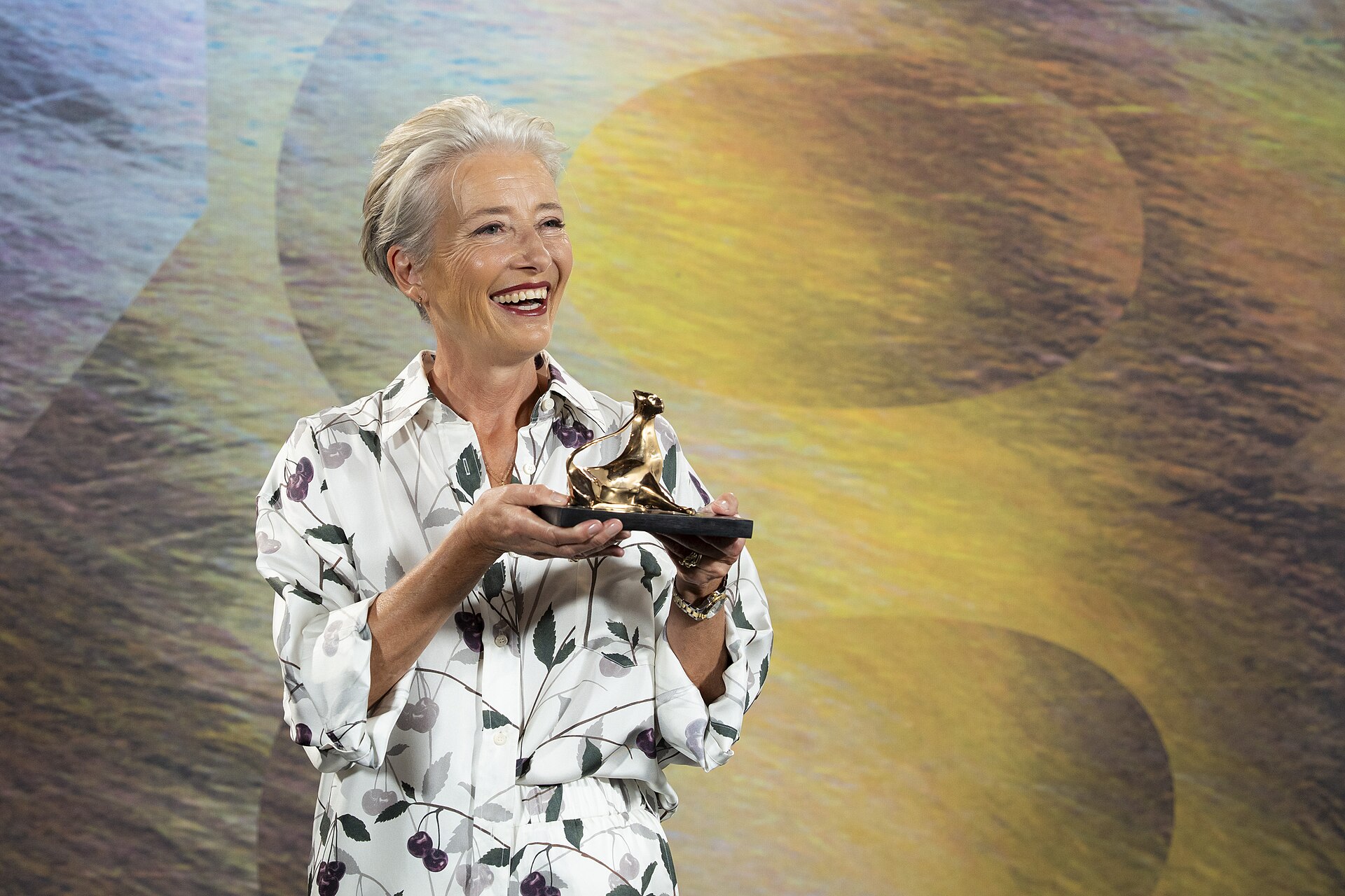 Actress Emma Thompson at the 78th Locarno Film Festival photocall for Dead of Winter