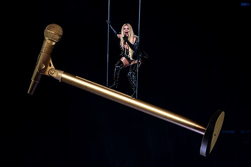 Erika Vikman, representing Finland, performing at Eurovision 2025 in Basel, Switzerland.