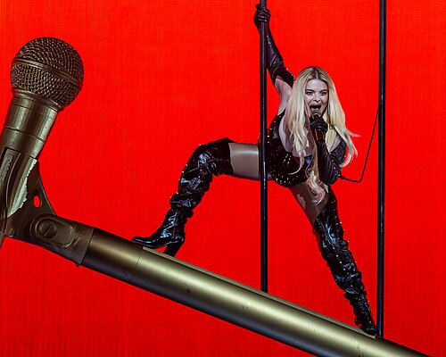 Erika Vikman, representing Finland, performing at Eurovision 2025 in Basel, Switzerland.