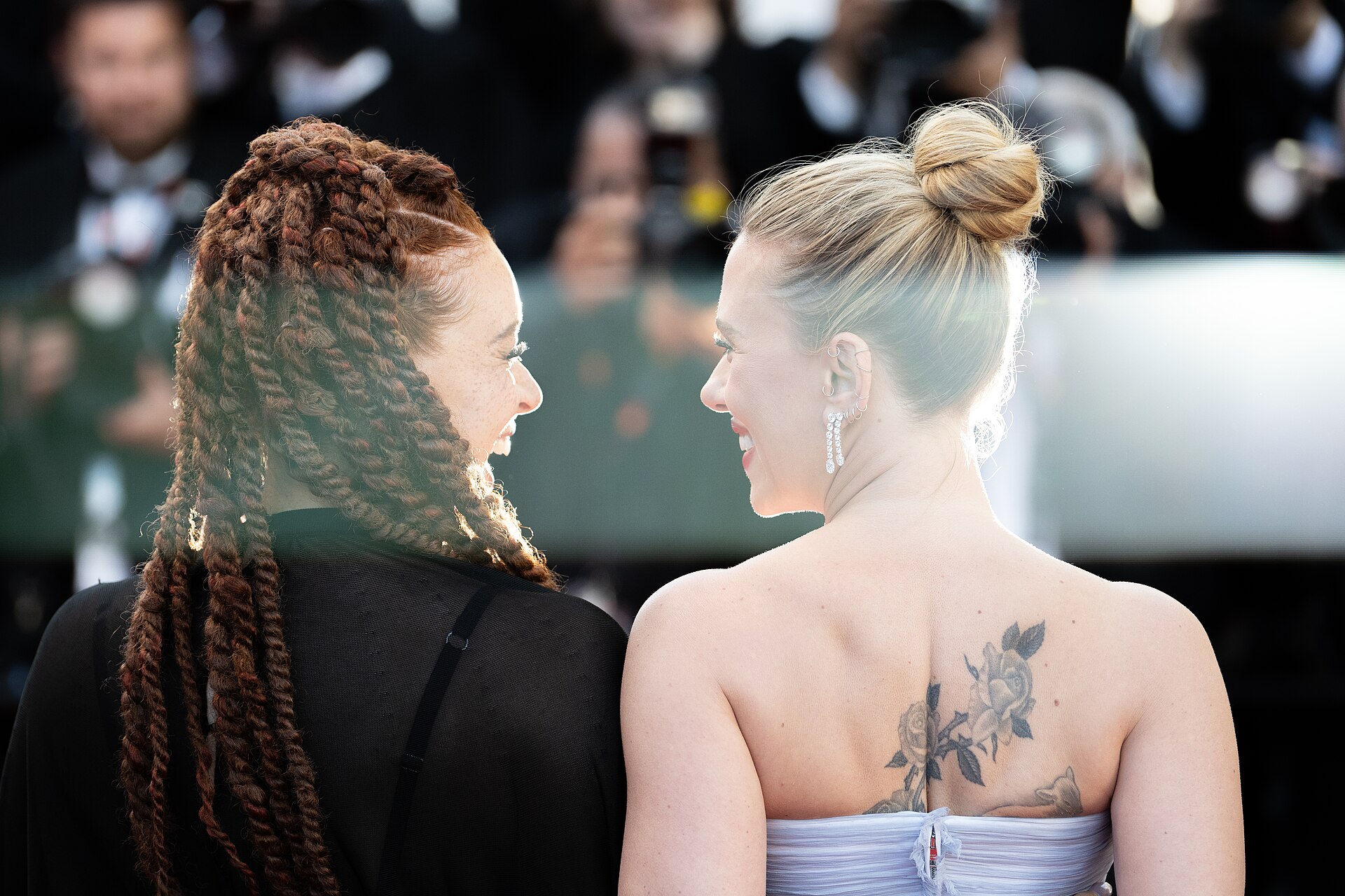 CANNES, FRANCE - 20 MAY 2025: Erin Kellyman, Scarlett Johansson attends the "Vie Privée" (A Private Life) red carpet at the 78th annual Cannes Film Festival
