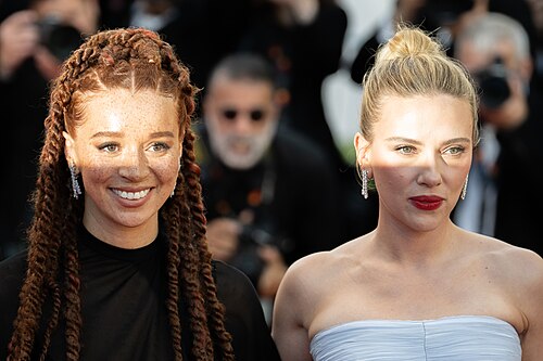 CANNES, FRANCE - 20 MAY 2025: Erin Kellyman, Scarlett Johansson attends the "Vie Privée" (A Private Life) red carpet at the 78th annual Cannes Film Festival