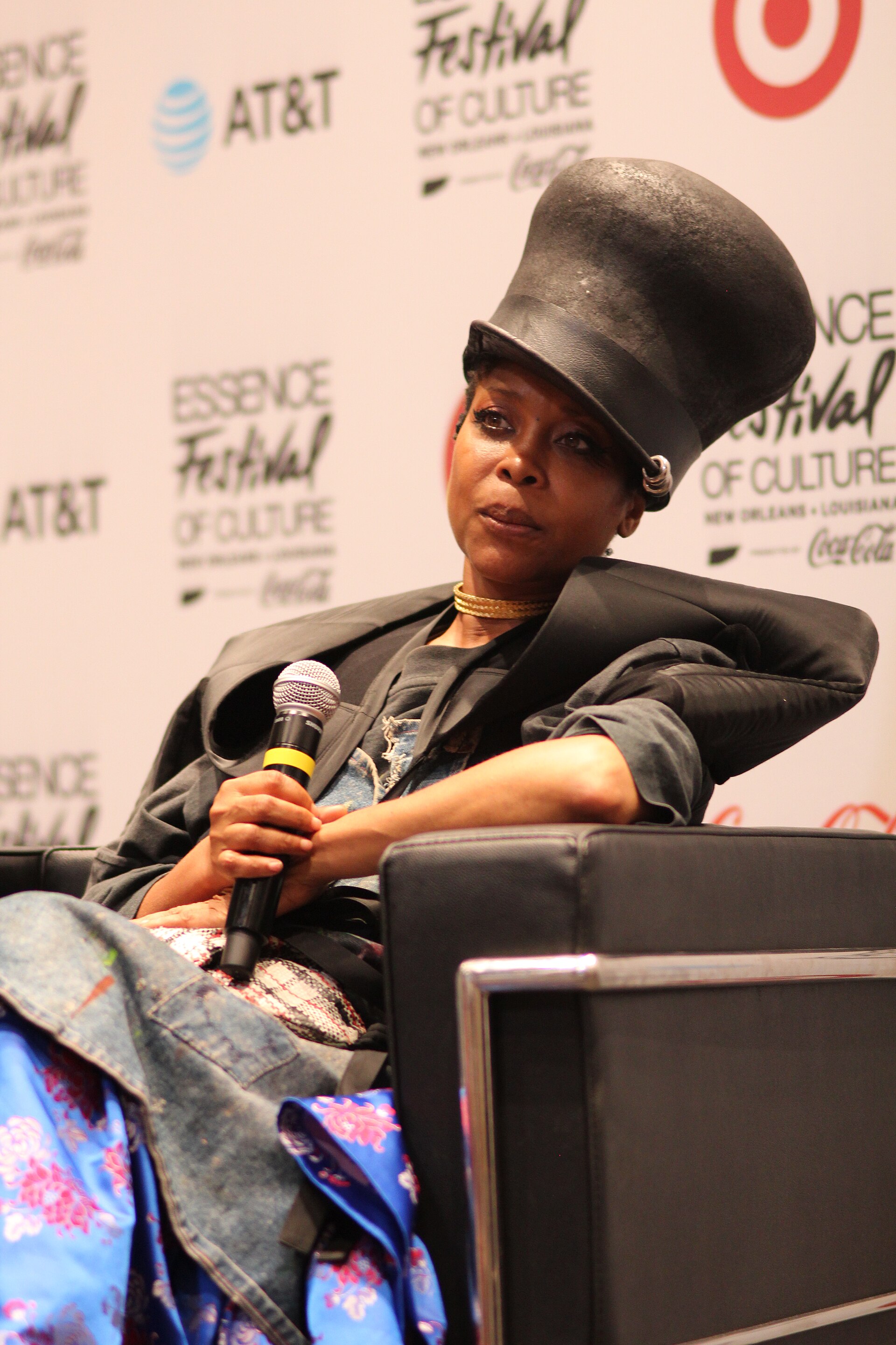 Erykah Badu at the Essence Festival of Culture 2025 in New Orleans, Louisiana in July 2025.