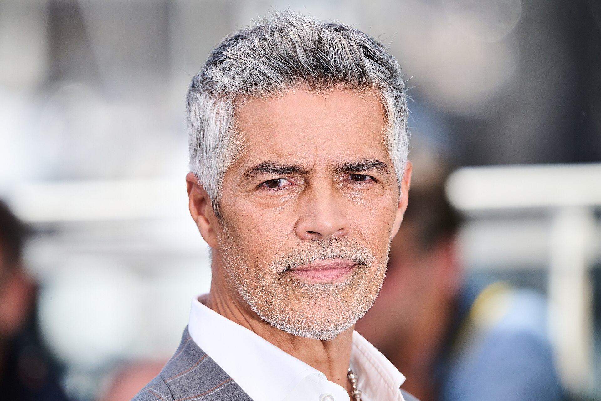 Esai Morales poses during a photocall for Mission: Impossible - The Final Reckoning at the 2025 Cannes Film Festival