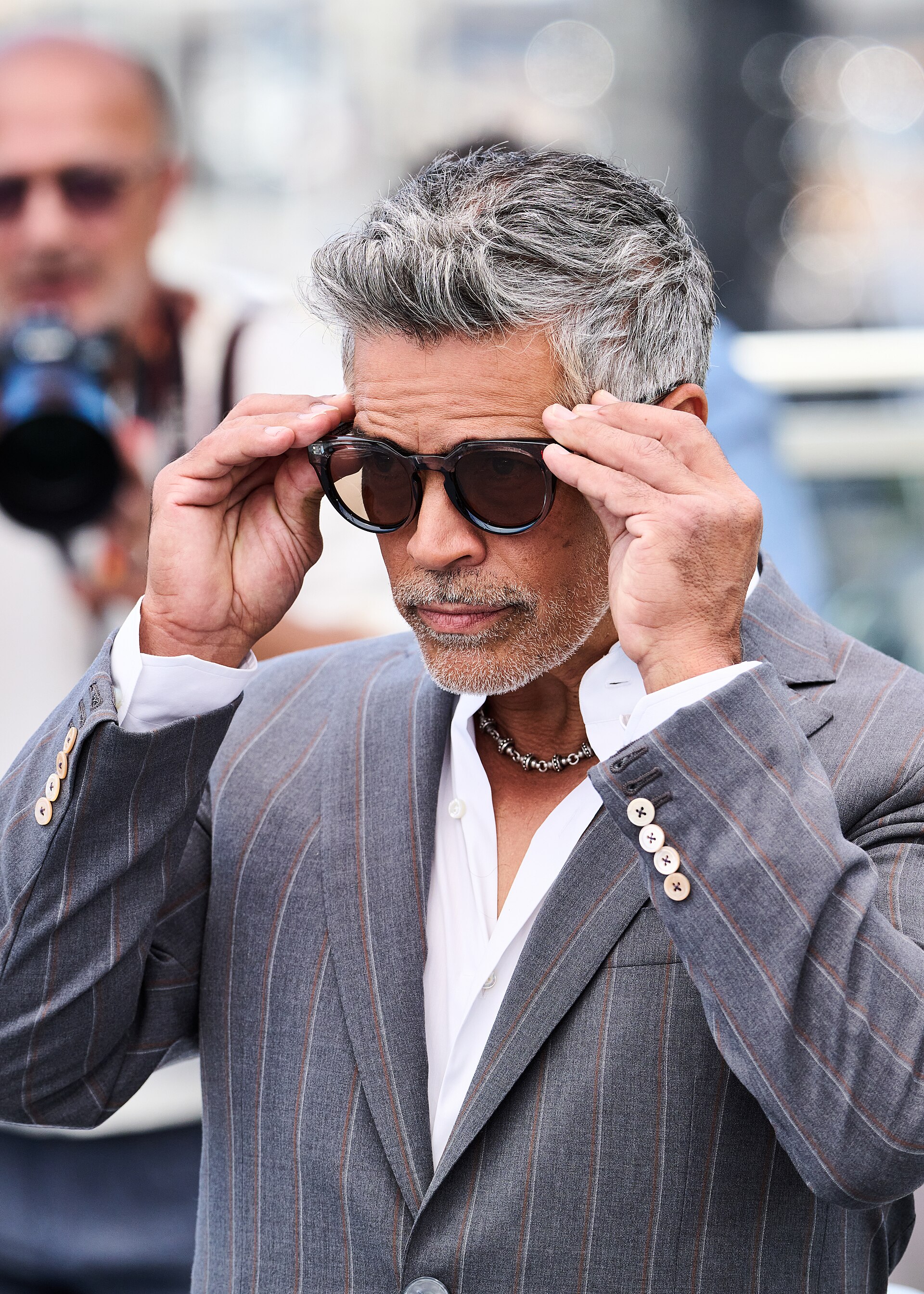 Esai Morales poses during a photocall for Mission: Impossible - The Final Reckoning at the 2025 Cannes Film Festival