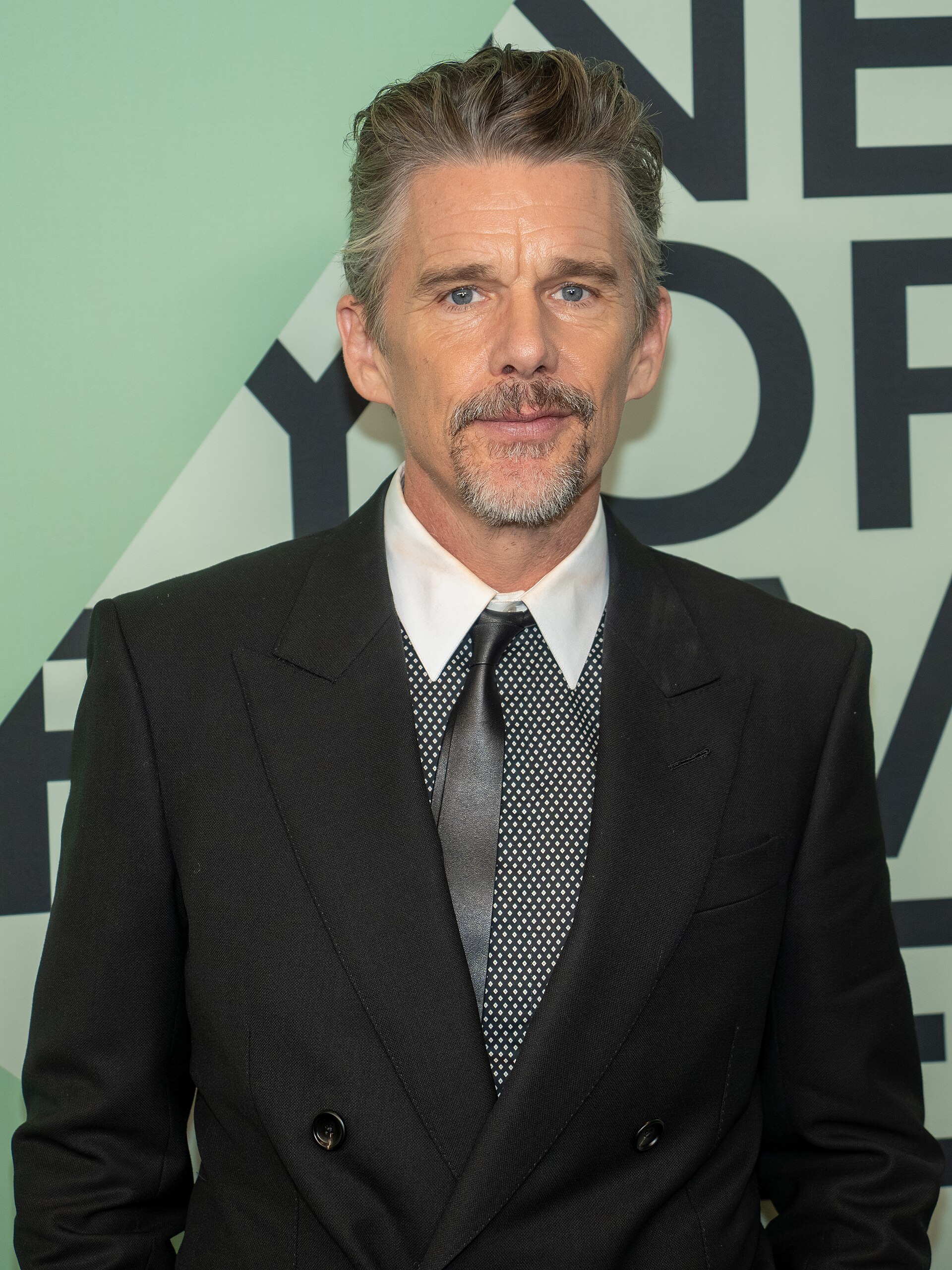 Ethan Hawke, actor, at the 63rd annual New York Film Festival at Lincoln Center in 2025 for the film Blue Moon