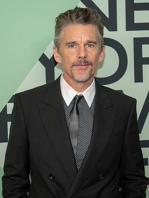 Ethan Hawke, actor, at the 63rd annual New York Film Festival at Lincoln Center in 2025 for the film Blue Moon