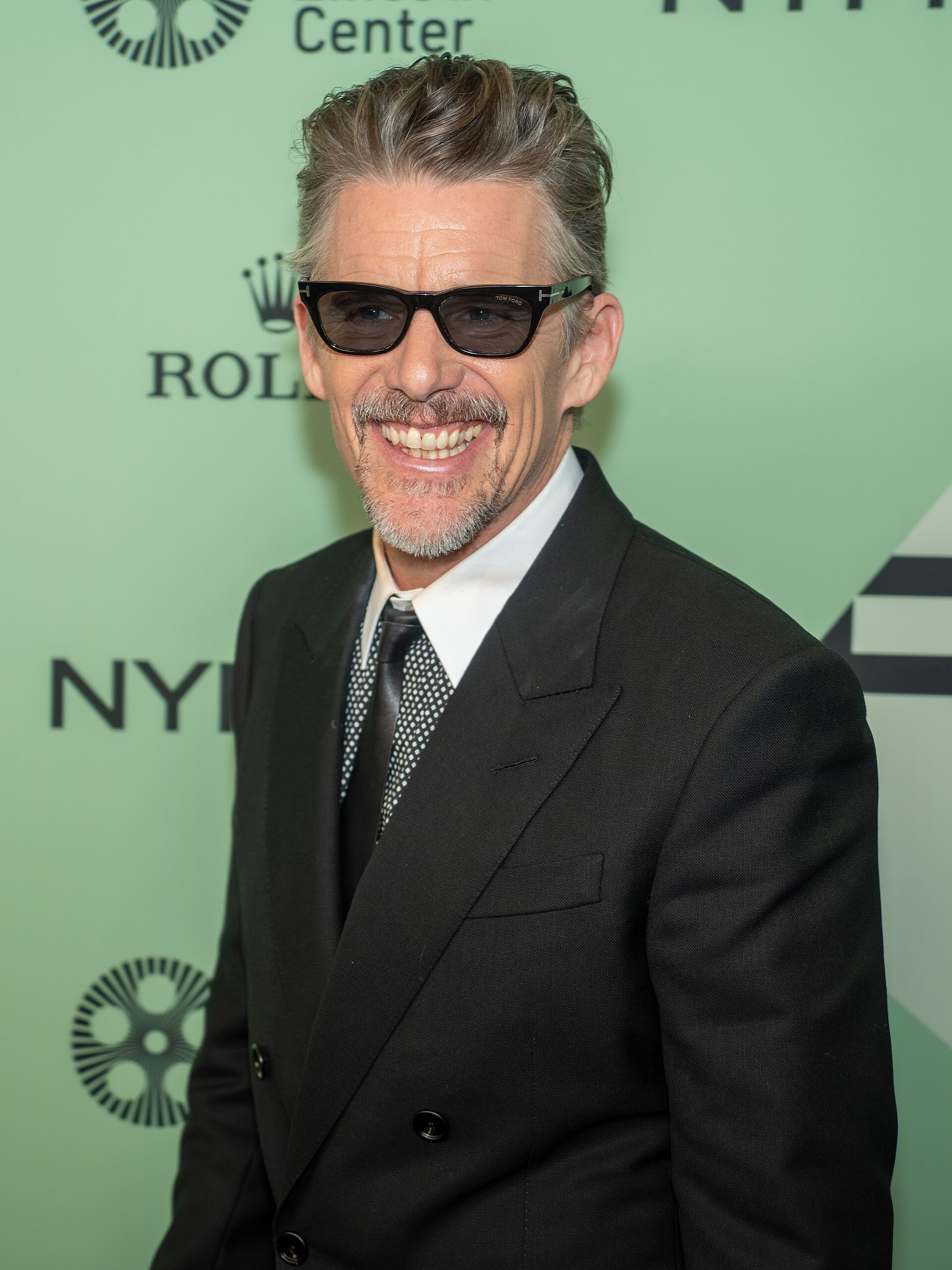 Ethan Hawke, actor, at the 63rd annual New York Film Festival at Lincoln Center in 2025 for the film Blue Moon