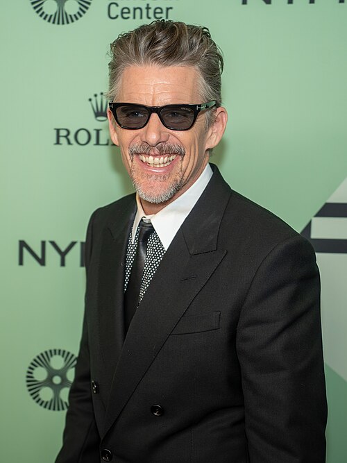 Ethan Hawke, actor, at the 63rd annual New York Film Festival at Lincoln Center in 2025 for the film Blue Moon