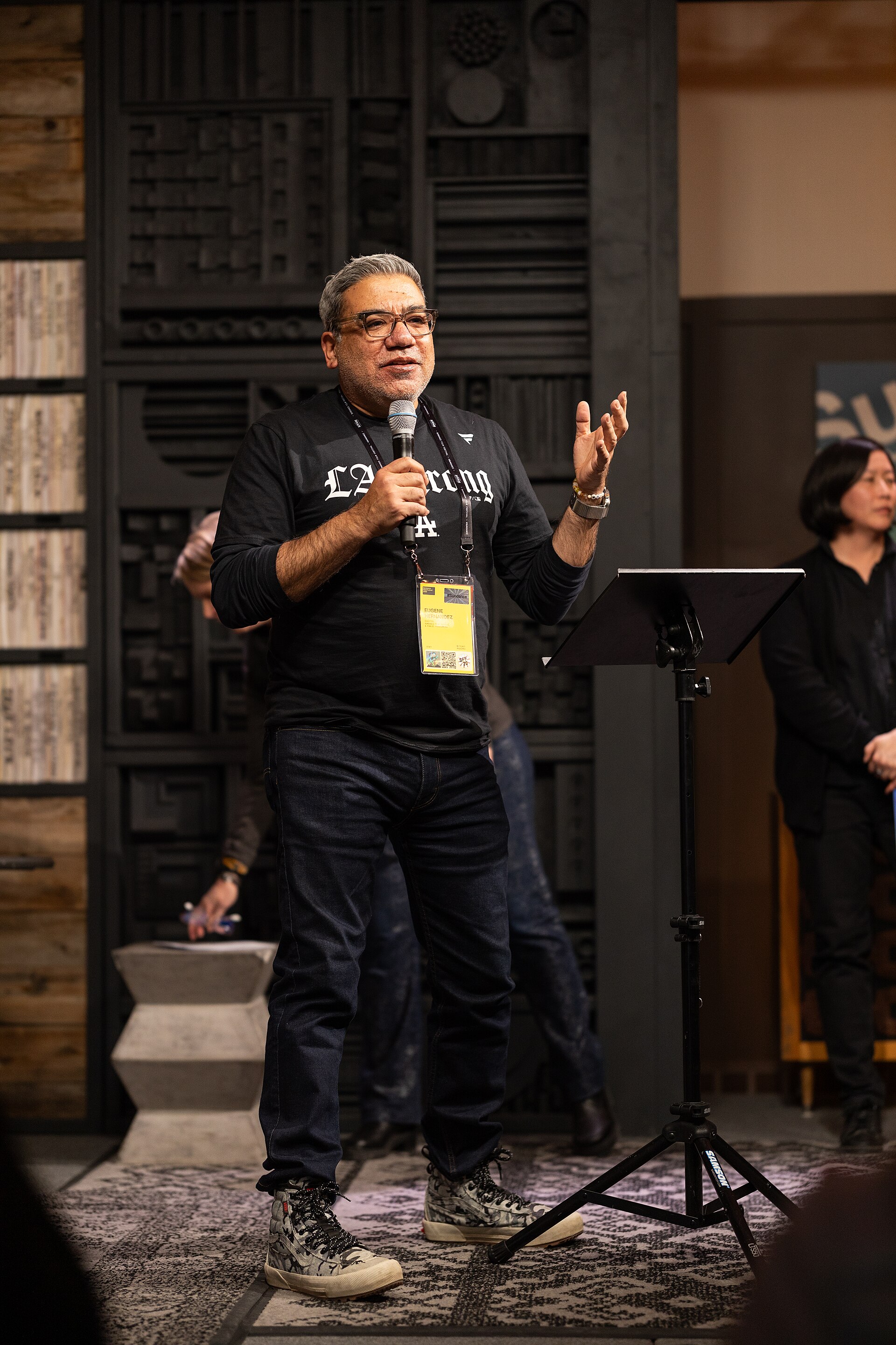 Eugene Hernandez at the opening press gathering for Sundance 2025.