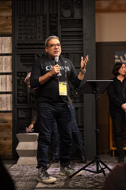 Eugene Hernandez at the opening press gathering for Sundance 2025.