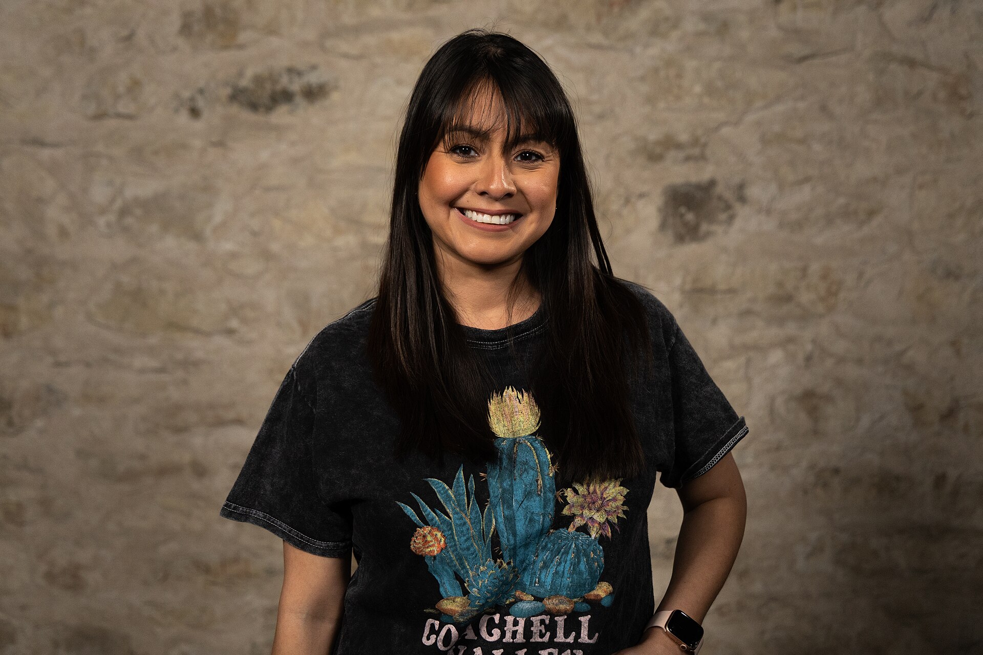Eva Rios, Sales, at the WikiPortraits studio at the 2025 SXSW Festival.