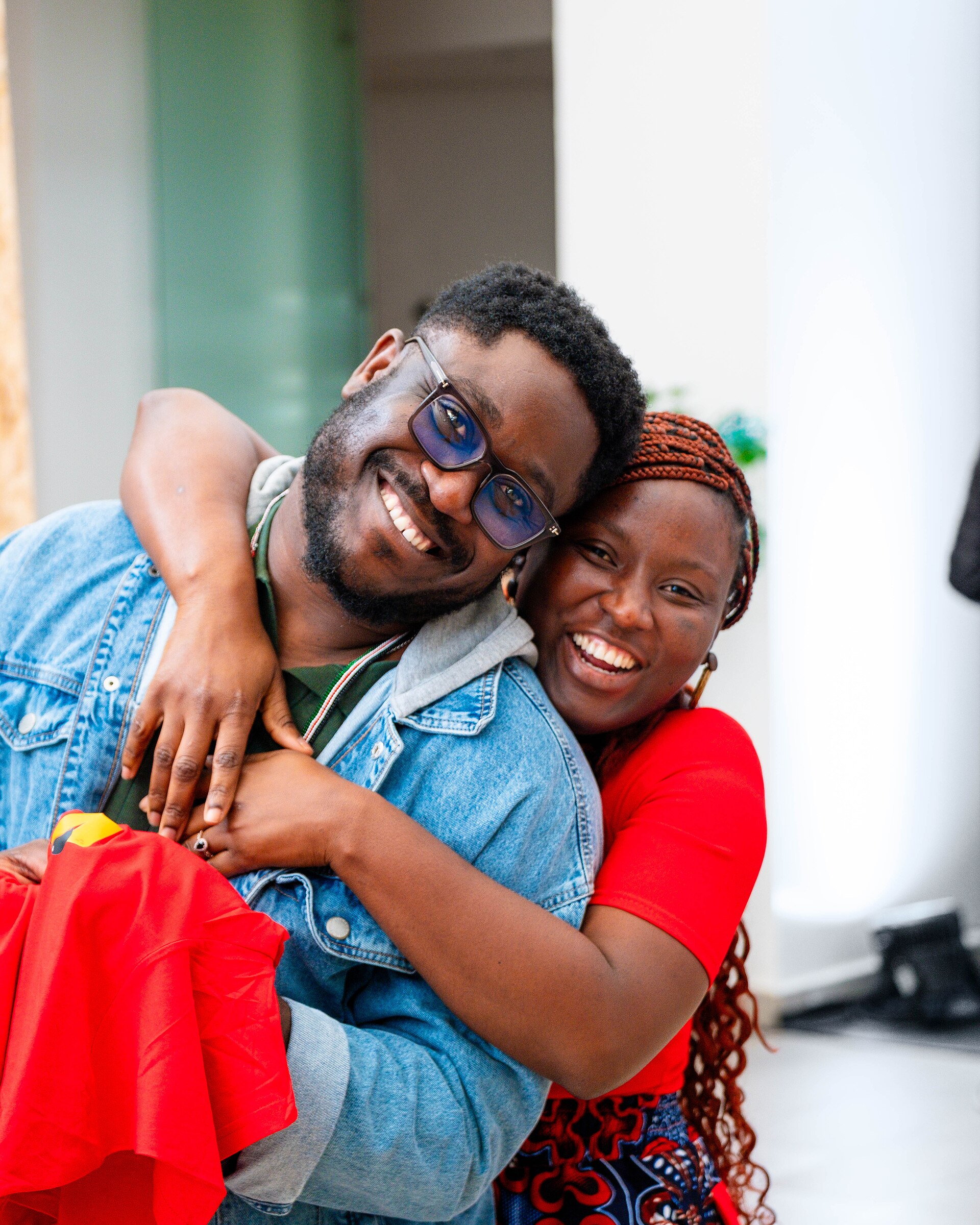 A Photo of Felix Nartey and Jael Boateng at Wikimania 2025 during the poster session