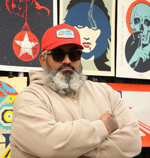 Francisco Reyes Jr., Never Made, Flatstock exhibit at SXSW 2025 in Austin, Texas in March 2025.