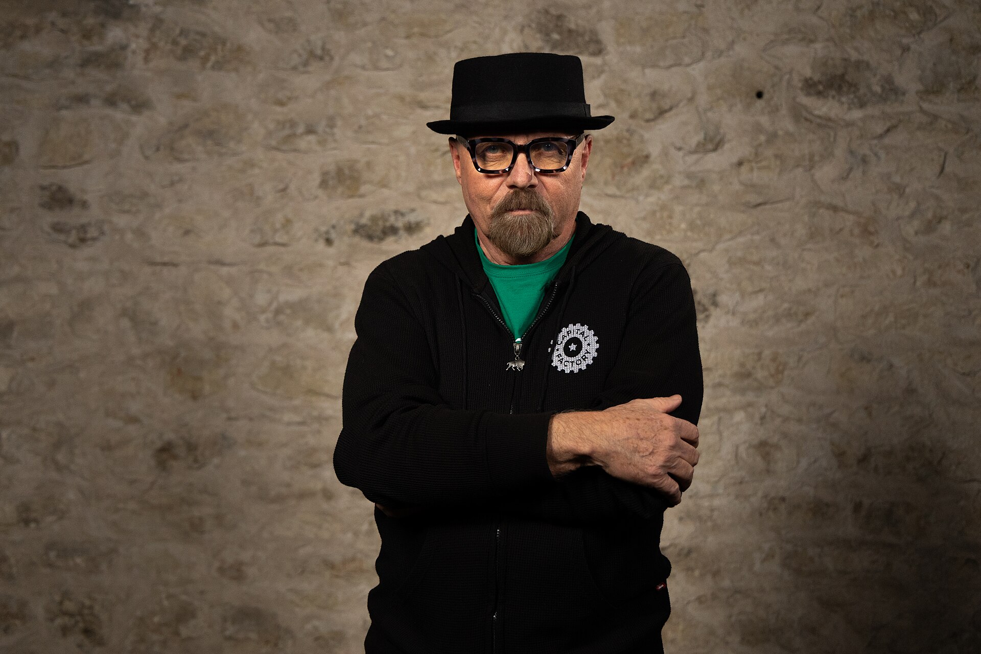 Fred Schmidt, International Relations, at the WikiPortraits studio at the 2025 SXSW Festival.