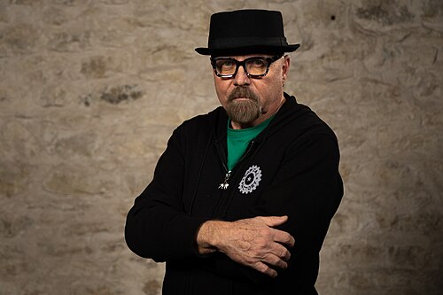 Fred Schmidt, International Relations, at the WikiPortraits studio at the 2025 SXSW Festival.