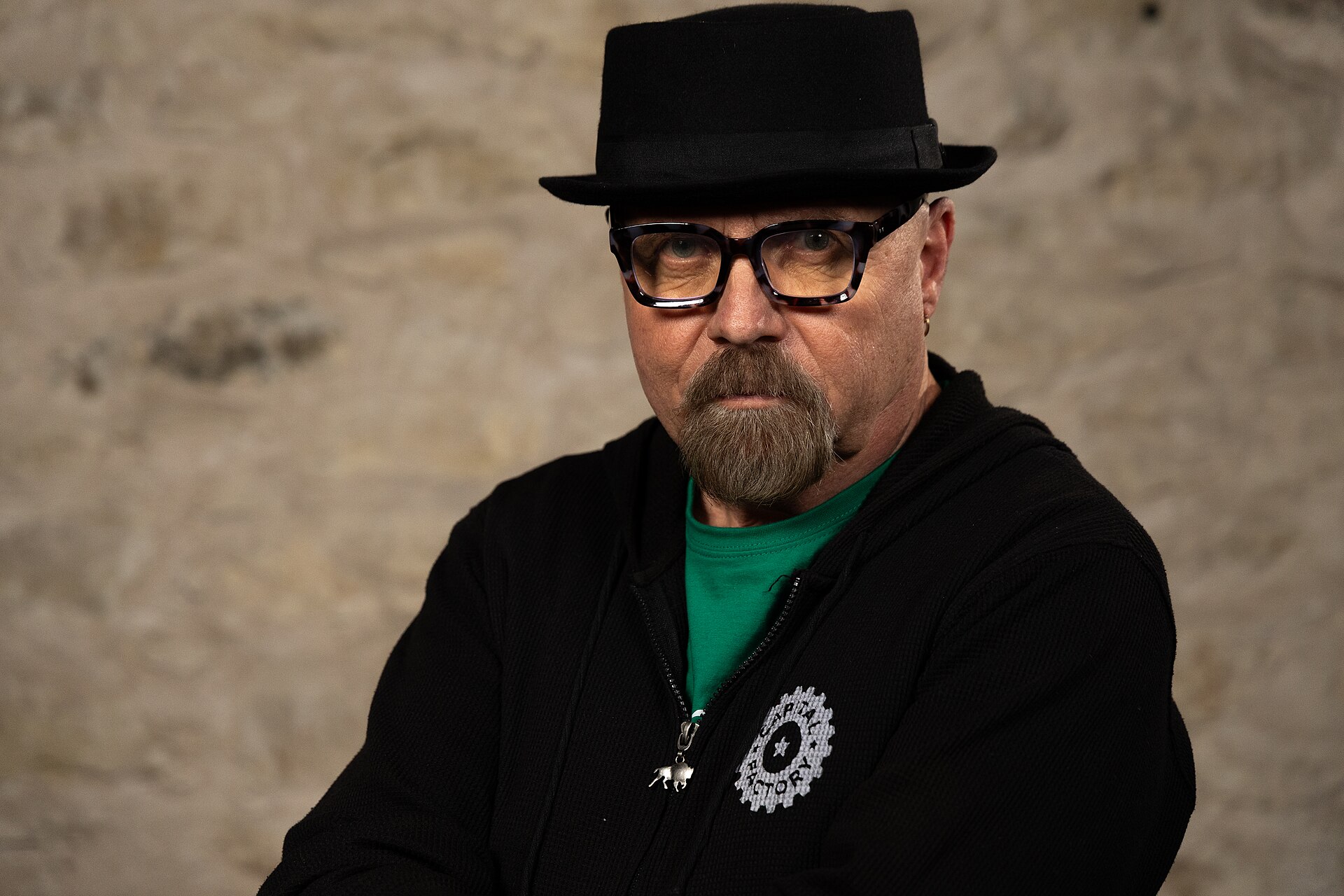 Fred Schmidt, International Relations, at the WikiPortraits studio at the 2025 SXSW Festival.