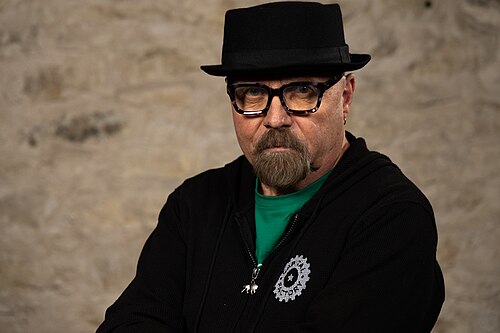 Fred Schmidt, International Relations, at the WikiPortraits studio at the 2025 SXSW Festival.