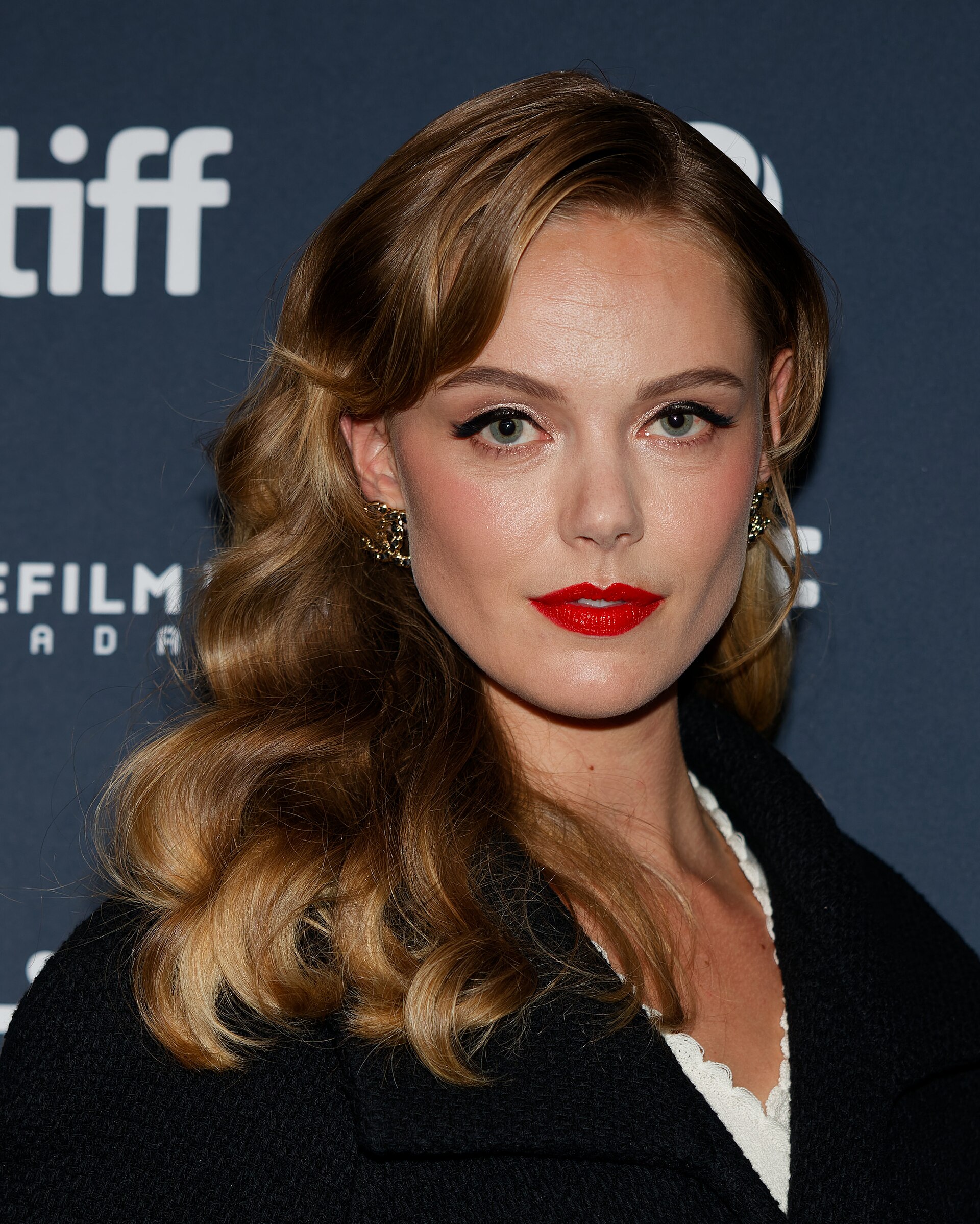Frida Gustavsson at the 2024 Toronto International Film Festival (TIFF) for the mini-series Trolösa (Faithless).