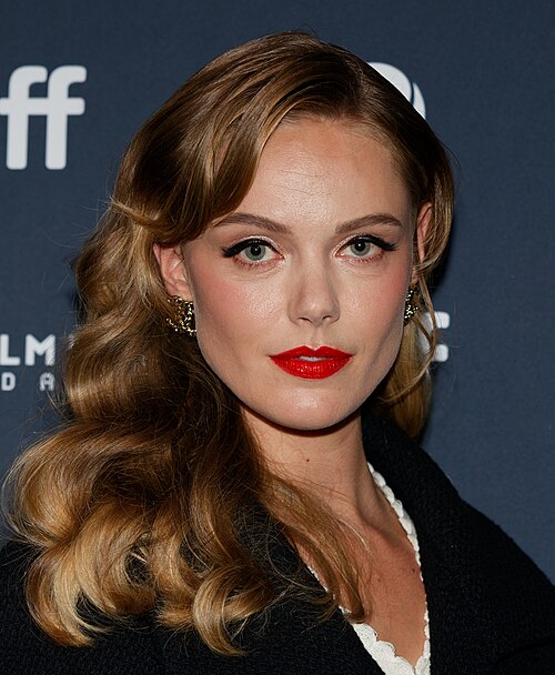 Frida Gustavsson at the 2024 Toronto International Film Festival (TIFF) for the mini-series Trolösa (Faithless).