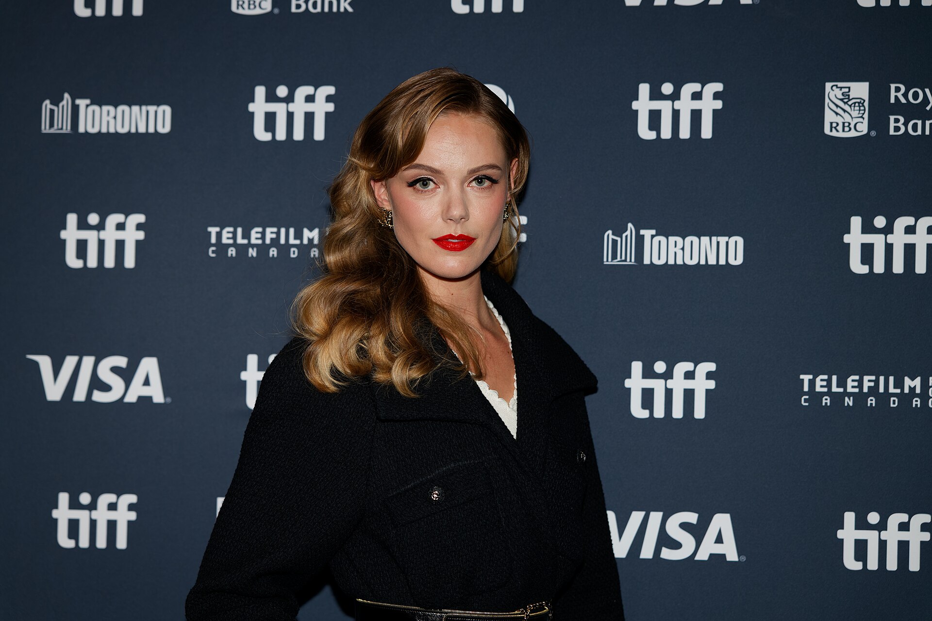Frida Gustavsson at the 2024 Toronto International Film Festival (TIFF) for the mini-series Trolösa (Faithless).