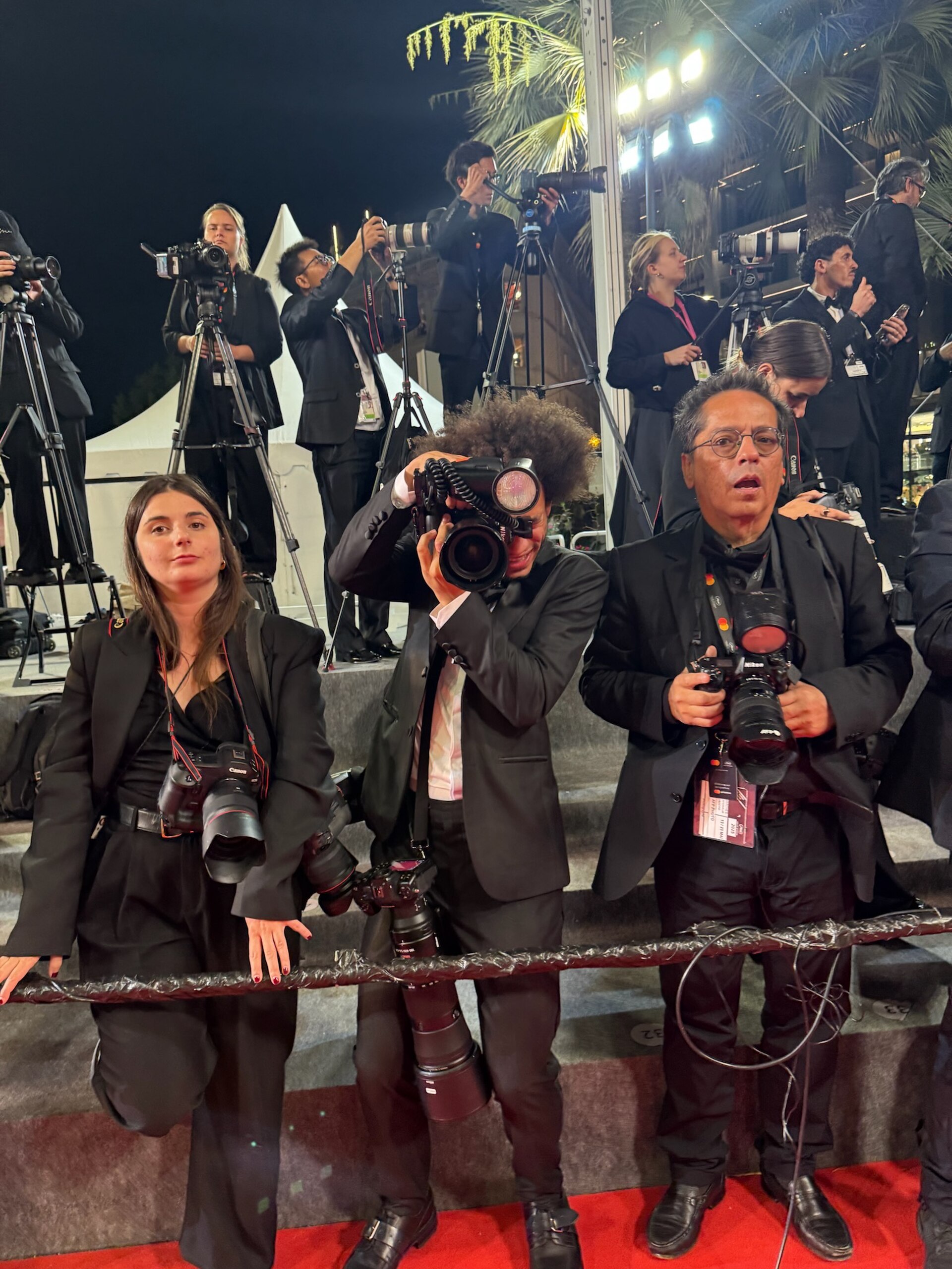 Gabe Hutchinson shooting on red carpet at the 2025 Cannes Film Festival for WikiPortraits Behind the Scenes