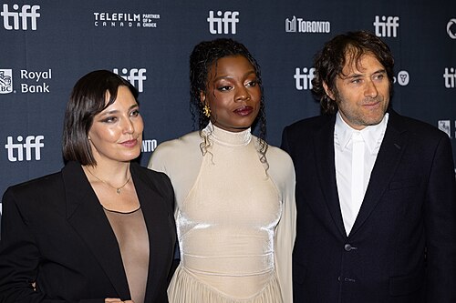 Gabrielle Nadig, Nia DaCosta, and Jeremy Kleiner at the 2025 Toronto International Film Festival (TIFF) for the movie Hedda.