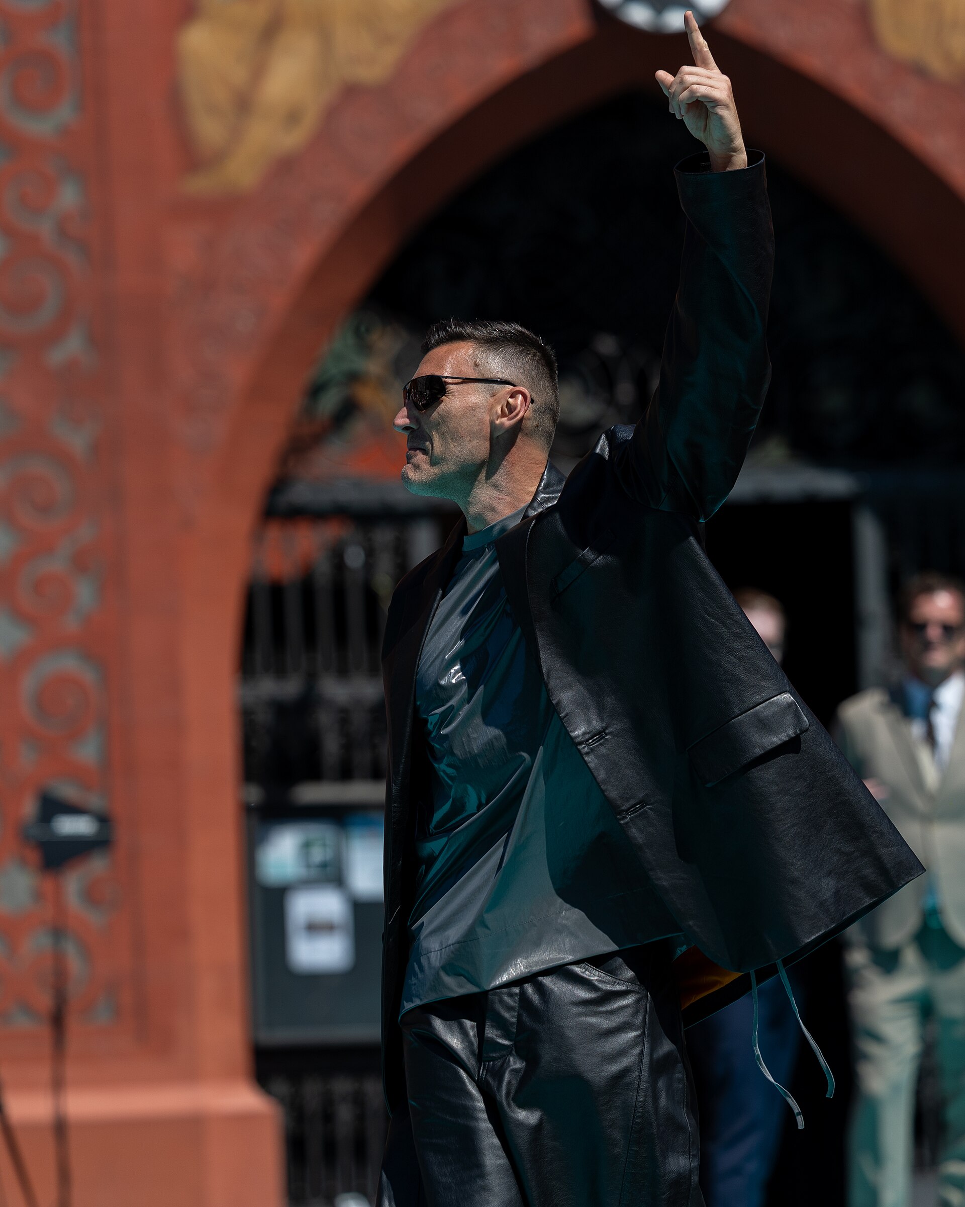 Gabry Ponte, representing San Marino, on the Turquoise Carpet at Eurovision 2025 in Basel, Switzerland.