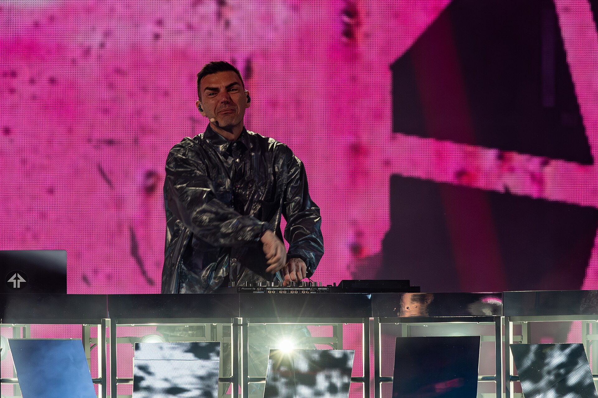 Gabry Ponte, representing San Marino, performing at Eurovision 2025 in Basel, Switzerland.