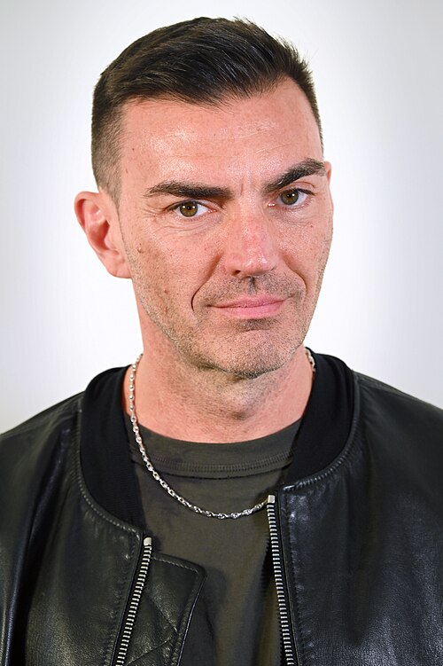 Gabry Ponte photographed in the Media Centre of Eurovision 2025