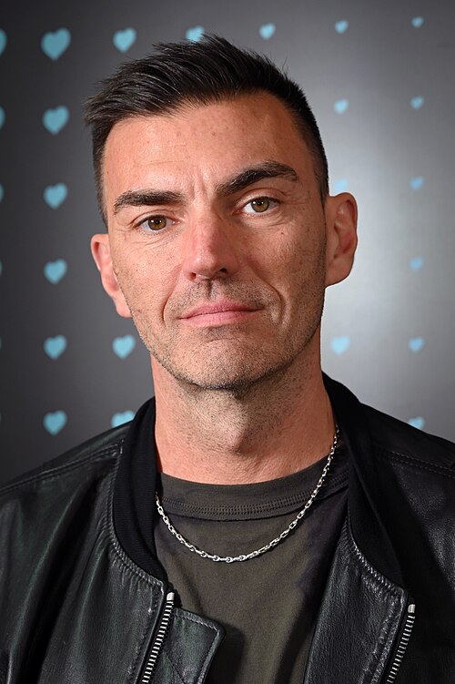 Gabry Ponte photographed in the Media Centre of Eurovision 2025