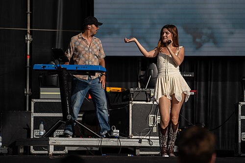 Marta Berlín on stage of Galaxy Sound 2025 in Malaga