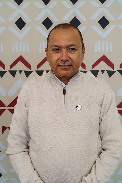 Ganesh Paudel portrait at Wikimania 2025 WikiPortraits Studio