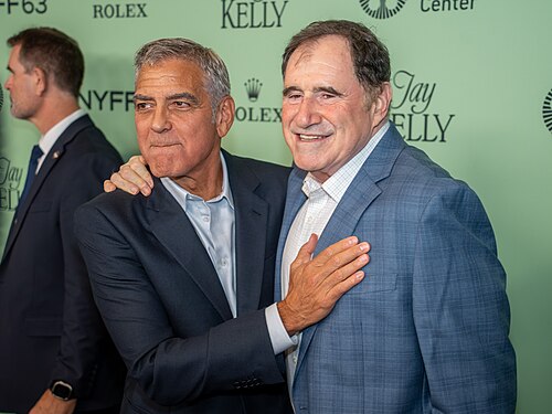George Clooney and Richard Kind at the 63rd annual New York Film Festival at Lincoln Center in 2025 for the film Jay Kelly