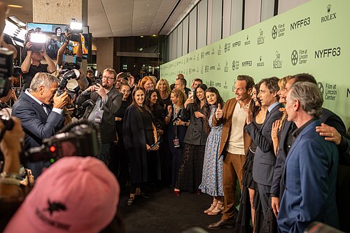 George Clooney and the cast of Jay Kelly at the 63rd annual New York Film Festival at Lincoln Center in 2025