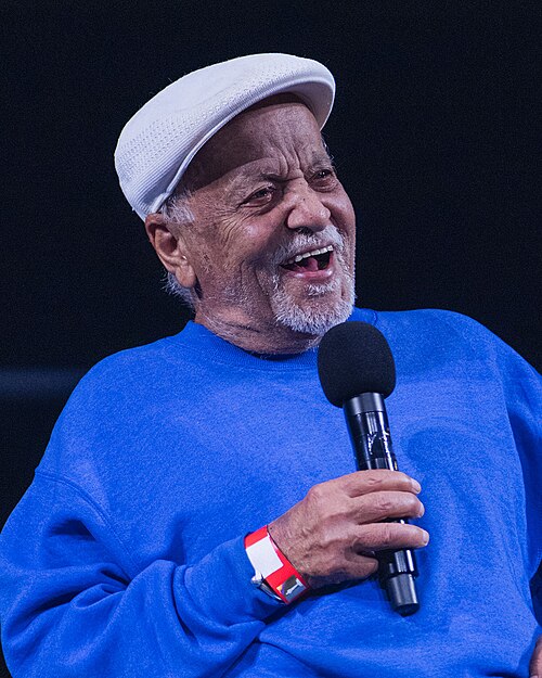 Gerry Bednob at The 40-Year-Old-Virgin's 20th anniversary Q&A in Los Angeles, California.