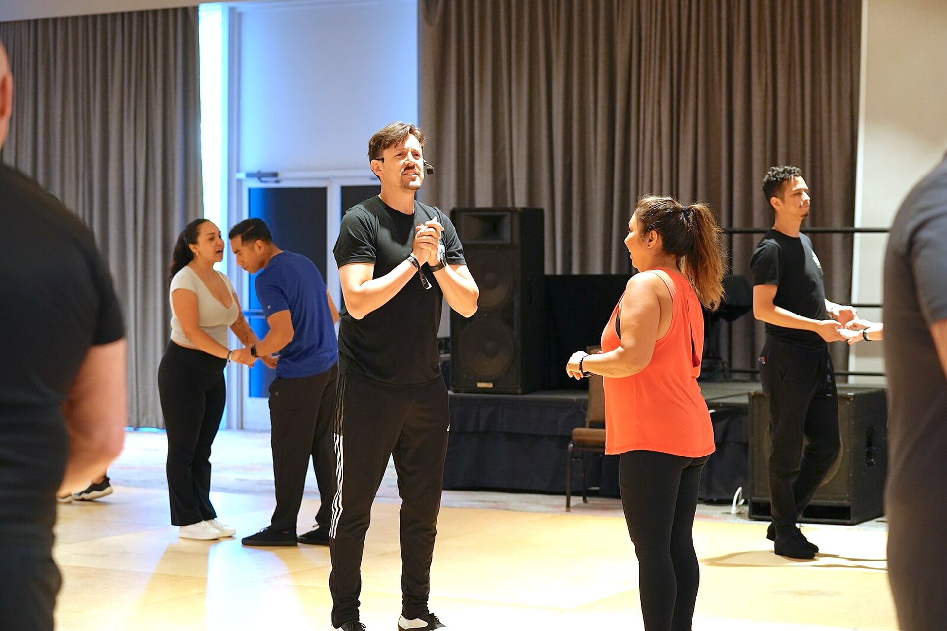 Gerzon Chavez, dancer & instructor, at California Dance Festival 2025 in Sacramento, California at a class called On2 Salsa.