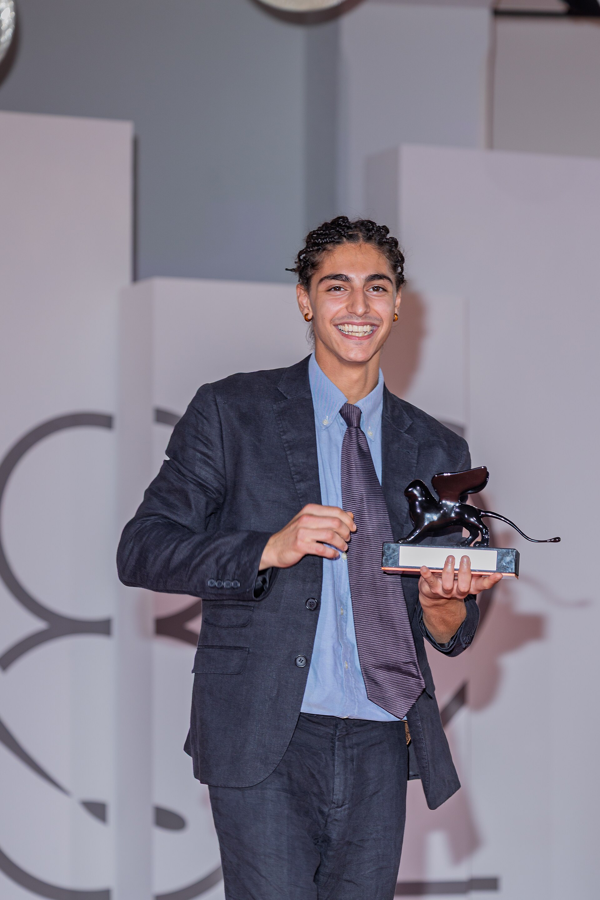 giacomo covi, actor, at 82nd Venice International Film Festival in Venice, Italy for the film UN ANNO DI SCUOLA.