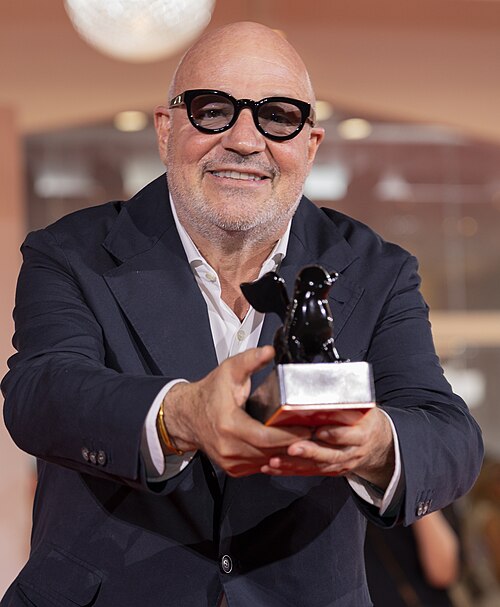 Gianfranco Rosi, director, at 82nd Venice International Film Festival in Venice, Italy for the film Sotto le nuvole.