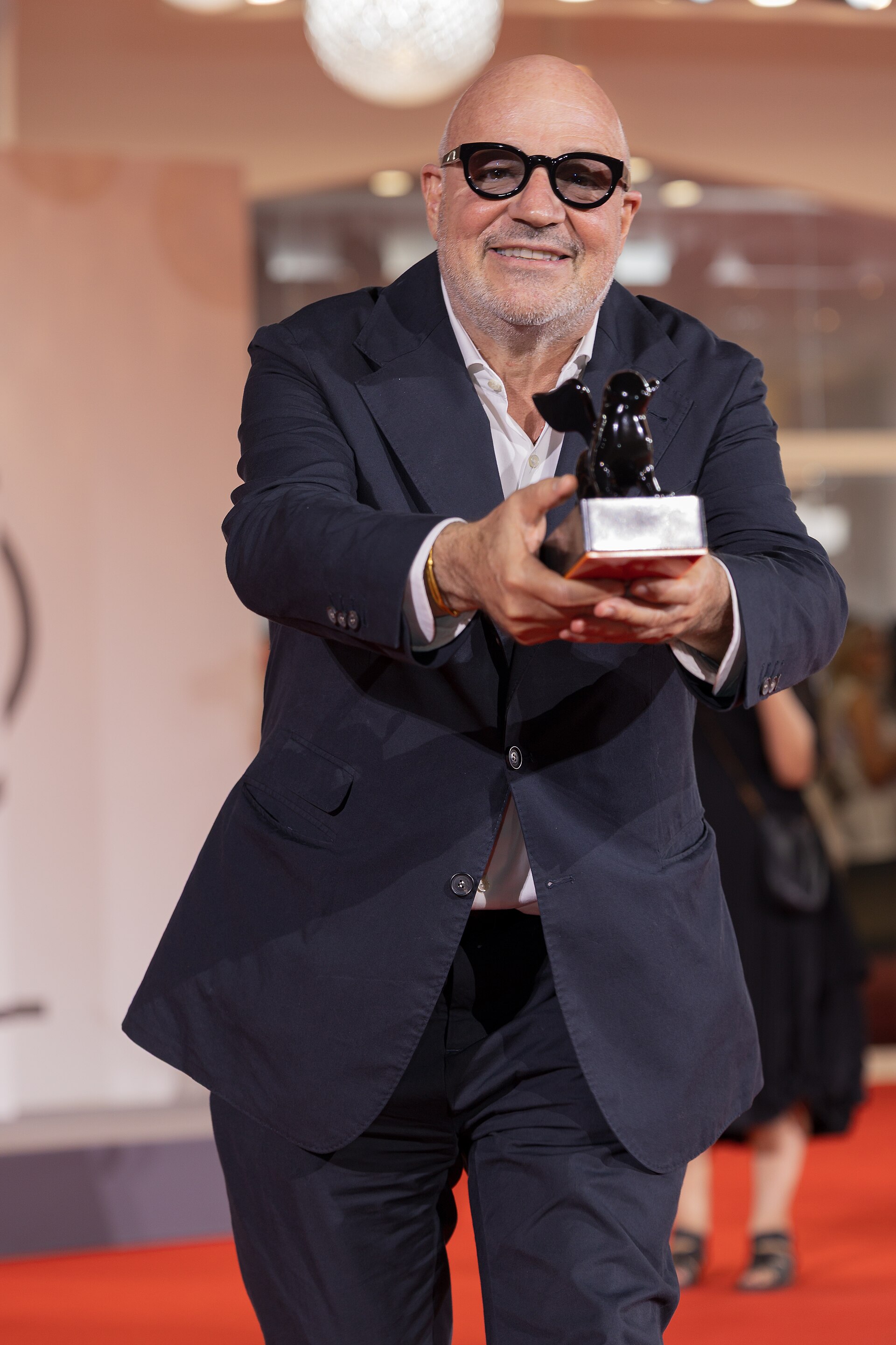 Gianfranco Rosi, director, at 82nd Venice International Film Festival in Venice, Italy for the film Sotto le nuvole.